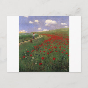 Mohn auf dem Feld SZINYEI MERSE, Pál rote Blume Postkarte