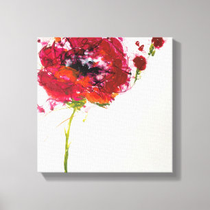 Mohn auf Weiß Leinwanddruck