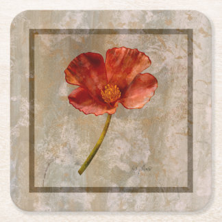Mohn aus Kalifornien Rechteckiger Pappuntersetzer