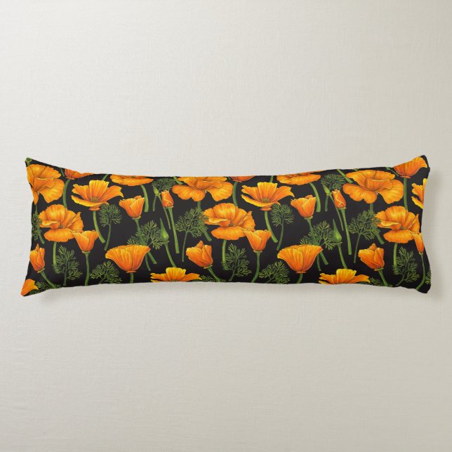 Mohn aus Kalifornien Seitenschläferkissen (Vorderseite)