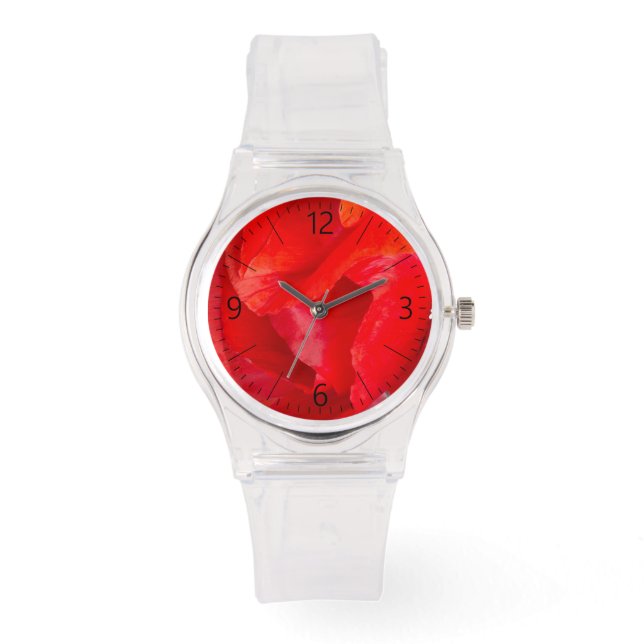 Mohn aus Single Armbanduhr (Vorderseite)