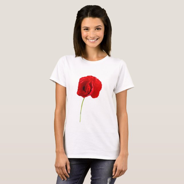 Mohn aus Single T-Shirt (Vorne ganz)