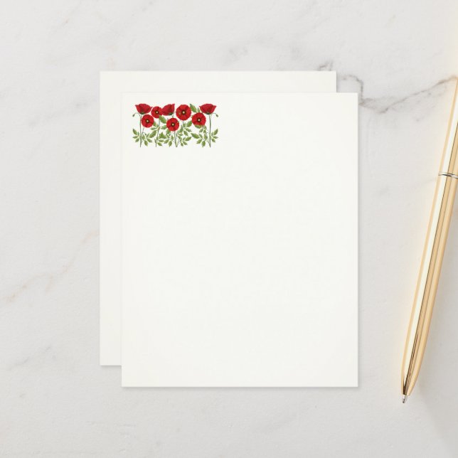 Mohn blüht fröhlich Sommer Blume (Vorderseite/Rückseite Beispiel)