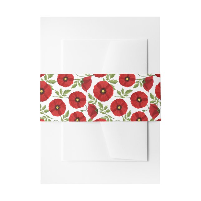 Mohn blüht fröhlich Sommer Blume Einladungsbanderole (Vorderseite Beispiel)