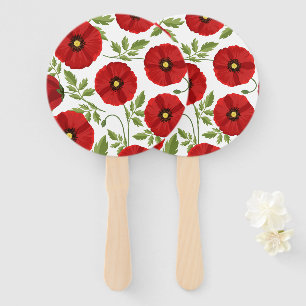 Mohn blüht fröhlich Sommer Blume Fächer