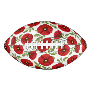 Mohn blüht fröhlich Sommer Blume Football