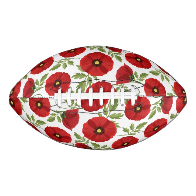 Mohn blüht fröhlich Sommer Blume Football (Vorderseite)