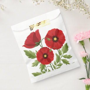 Mohn blüht fröhlich Sommer Blume Geschenktütchen
