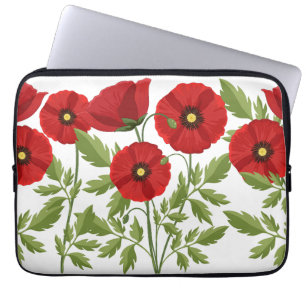 Mohn blüht fröhlich Sommer Blume Laptopschutzhülle