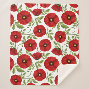 Mohn blüht fröhlich Sommer Blume Sherpadecke