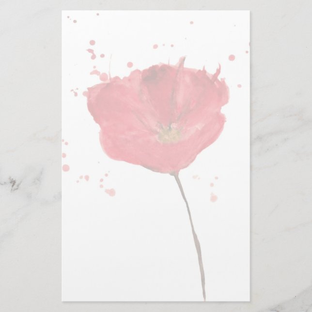 Mohn Blume 2 Briefpapier (Vorderseite)