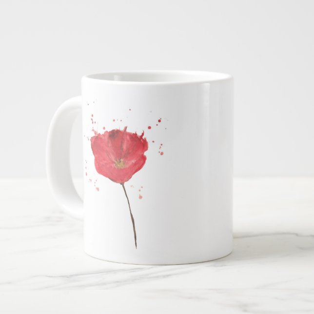 Mohn Blume 2 Jumbo-Tasse (Vorderseite Links)