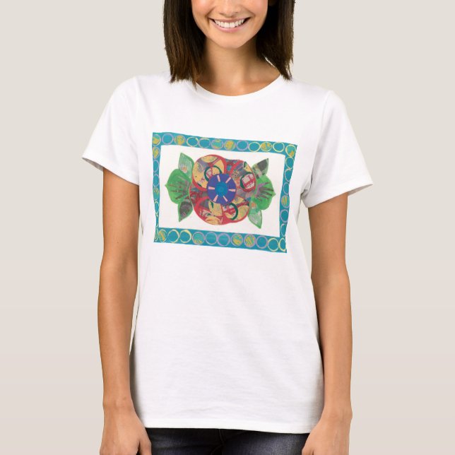 Mohn-Collage T-Shirt (Vorderseite)