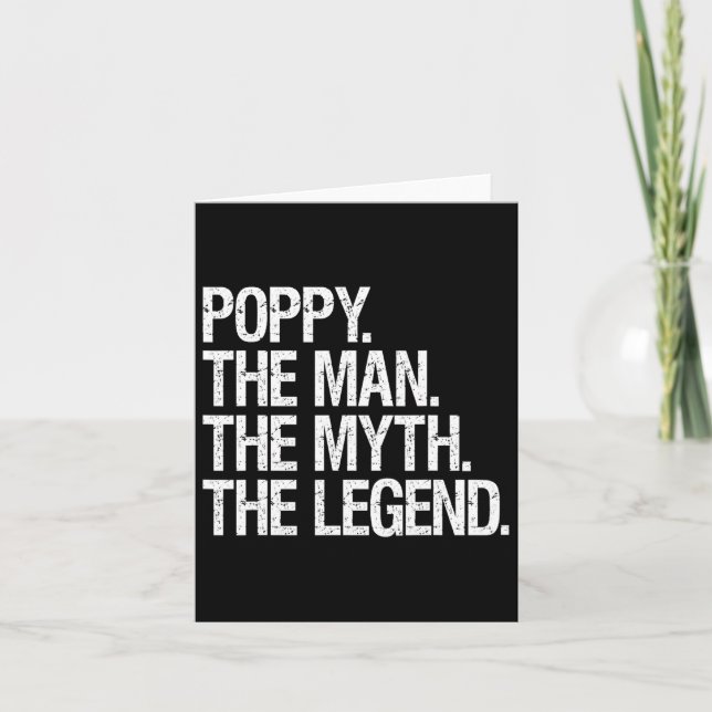 Mohn der Mann der Mythos der Legende lustige Väter Karte (Vorderseite)