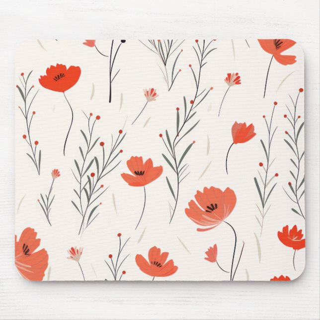 Mohn Eleganz Mousepad (Vorne)