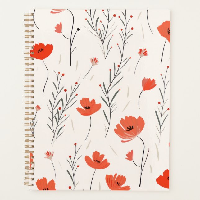 Mohn Eleganz Planer (Vorderseite)