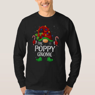 Mohn-Gnom-Büffel-Rotkariert passende Familiens Wei T-Shirt