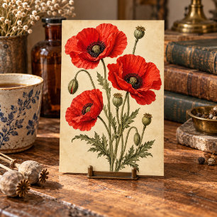 Mohn Herbarium Kunst Druck Poster