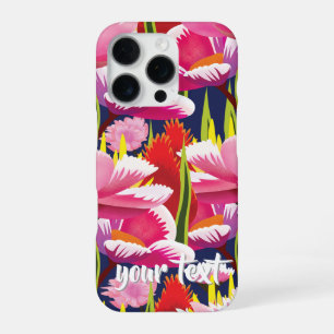 Mohn im Cartoon-Stil - Künstlerische Handyhülle iPhone 16 Pro Hülle
