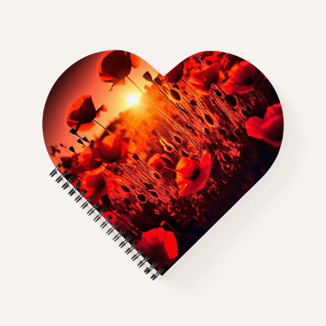 Mohn im Gegenlicht Notizbuch (Vorderseite)