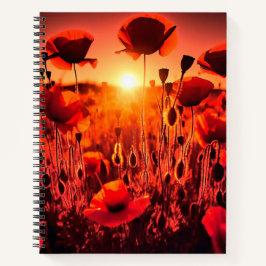 Mohn im Gegenlicht Notizbuch