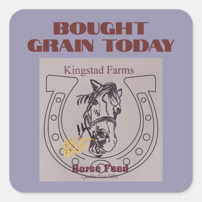 Mohn isst Getreide fütternd Tasche hinzufügen Quadratischer Aufkleber (Vorderseite)