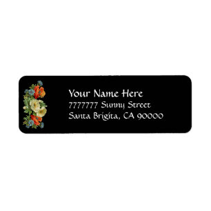 Mohn Kornblumen Vintage Tole Adressetiketten