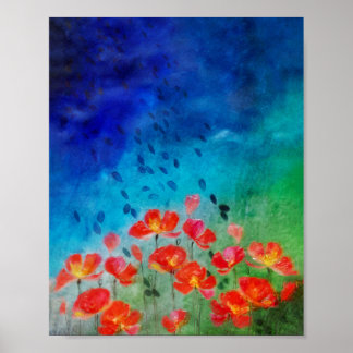 Mohn-Kunstposter Poster