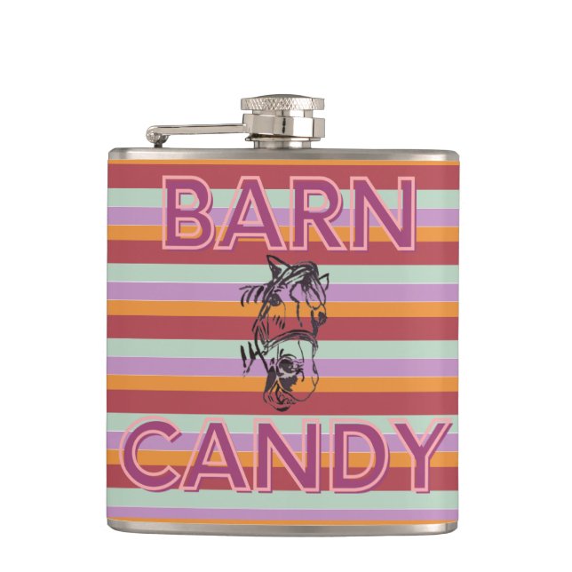 Mohn lächelnd Vinyl Wrapped Flask Flachmann (Vorderseite)