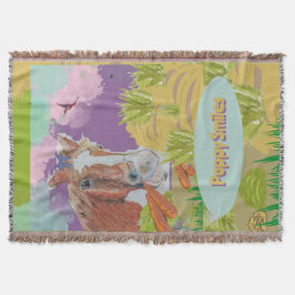 Mohn lächelt lustige Farben Decke