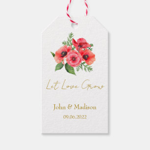Mohn Lass Liebe Hochzeitssamen wachsen Geschenkanhänger