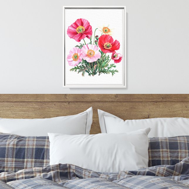 Mohn Leinwand Wandkunst (Insitu (Schlafzimmer))