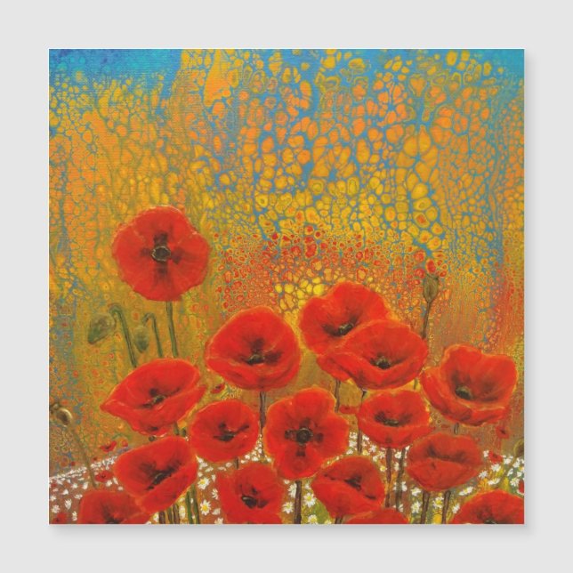 Mohn-Magnetkarte Magnetkarte (Vorderseite)