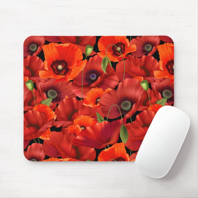 Mohn Mousepad (Mit Mouse)