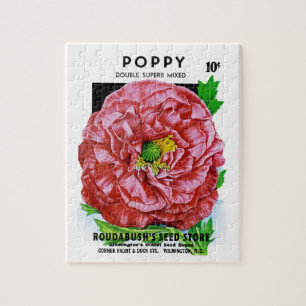 Mohn-Samenpaket im Vintage-Stil