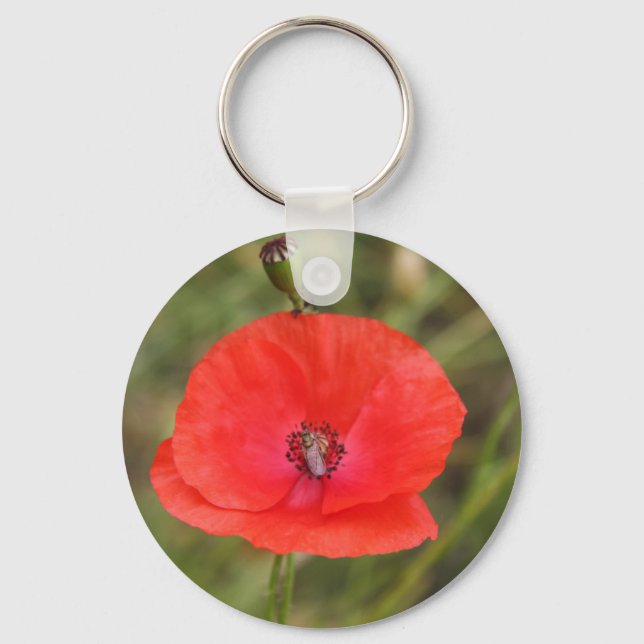 Mohn Schlüsselanhänger (Vorderseite)