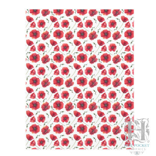 Mohn Scrapbook Papier