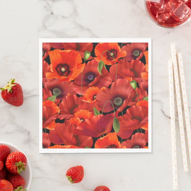 Mohn Serviette (Beispiel)