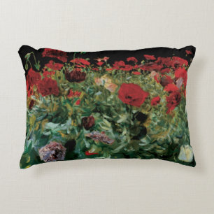 Mohn von John Singer Sargent, Vintage Blumen Dekokissen