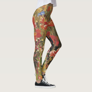 Mohn von Robert Vonnoh, Vintage Impressionismus Leggings