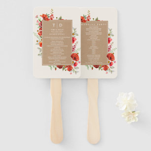 Mohn Wildblumen Cardstock Fächer