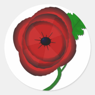 Mohn zum Gedenken - Aufkleber