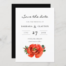 Mohnblau Save the Date Einladung