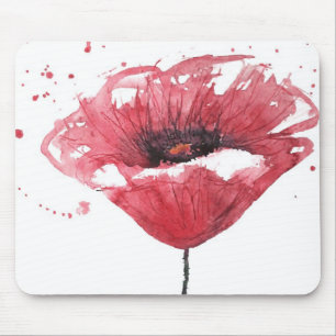 Mohnblume, Aquarell Mousepad