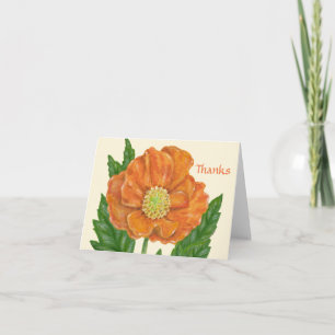 Mohnblume danken Ihnen zu kardieren Dankeskarte