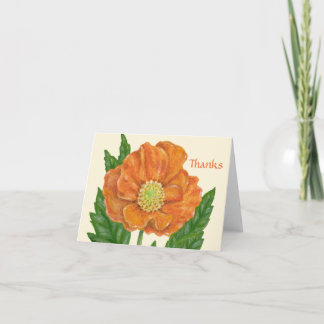 Mohnblume danken Ihnen zu kardieren Dankeskarte