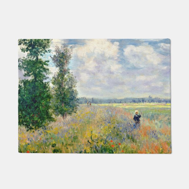 Mohnblume fängt nahe Argenteuil durch Claude Monet Fußmatte (Vorderseite)