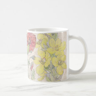 Mohnblume Mullein Wildblume-Blumen-Wiesen-Tasse Kaffeetasse