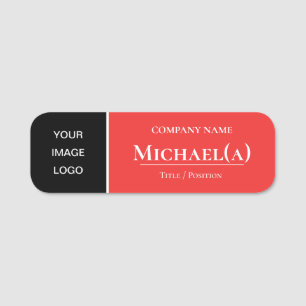 Mohnblume Rot und Schwarz: Modern Business LOGO Namensschild