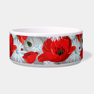 Mohnblume und Gänseblümchen Napf